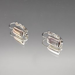 Vintage Monet Silver Tone  Clip-On Earrings