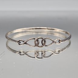Sterling Silver 925 Infinity Link Bangle Bracelet- 2.32 -0.25 Ozt