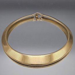 Park Lane Vintage Gold Tone Omega Collar Choker Necklace