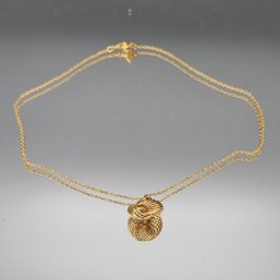 Hallmark Cards Gold-Tone Woven Knot Pendant Necklace