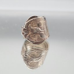 Vintage Silver-Tone Mississippi Spoon Ring - Size 8.5
