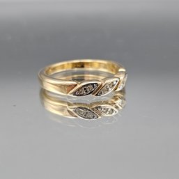 Gold-Tone Triple Marquise Accent Band, Size 10