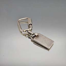 Mexico Sterling Silver .925 Modernist Keychain - Signed 0.338 Oz