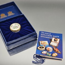 Halcyon Days Enamels Miniature Trinket Box Goldfinch Bird W/ Box & Booklet