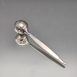 Sterling Silver Cocktail Pick With Ball Finial 3-D 3' .129oz