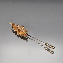 Gold Tone Oak Leaf Stick Pin