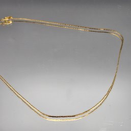 18' Gold-Tone Cobra / Serpentine Link Chain Necklace