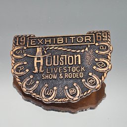 1969 Houston Livestock Show & Rodeo Exhibitor Pin