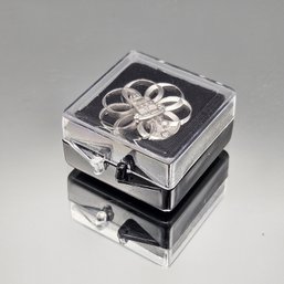 Silver-Tone '75' Anniversary Crest Lapel Pin