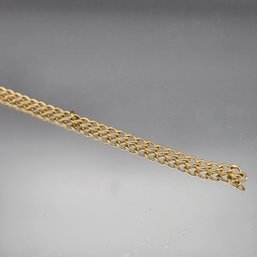 American Queen Gold Filled Link Charm Bracelet 7'