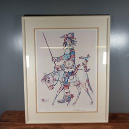 Jocan Obican 1918-1986, Artist Proof Lithograph, Soldier On Horse, Framed