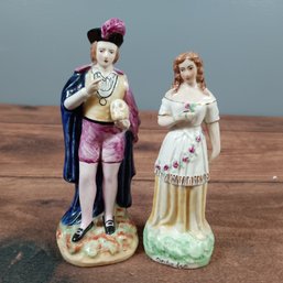 Pair Of Shakespeare Staffordshire Ware Kent Made In England Statues