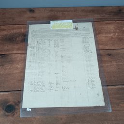 1850-1852 United States Navy Shipping Articles 16 3/4' X 21 3/4'