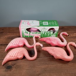 6 Pink Flamingo Blow Molds