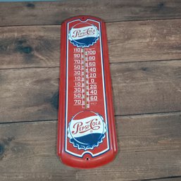 Large Pepsi Thermometer Advertising Sign
