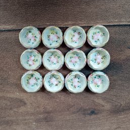 Lenox Belleek Antique Porcelain Set 12 Salt Cellars