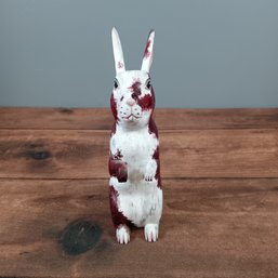 Wooden Boldy White Bunny 11'