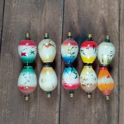 Vintage ROYAL Christmas String Lights Chinese Glass Lantern Bulbs
