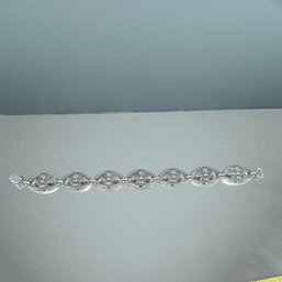 Sterling Silver Filigree Floral Bracelet Flowers Art Nouveau Vintage Jewelry