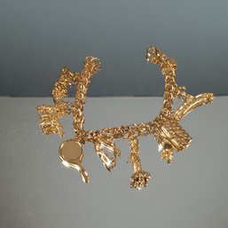 Vintage 1990 Barbies Gold Plated Charm Bracelet
