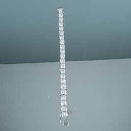 Sterling Silver Heart Tennis Bracelet