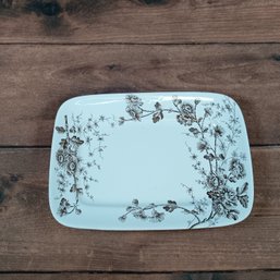 Platter Spring Grindley-Brown Flowers On Stems Rectangle Charcuterie