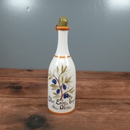 Oleificio Ranieri Ceramic Art Pottery Dispenser Oil Cruet Bottle
