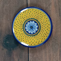 Geribi Deruta Italian Faience Sunflower Pattern Plate