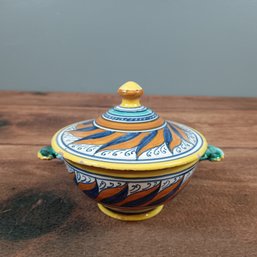 Maiolica Deruta Ceramic Sugar Bowl- Candy Dish