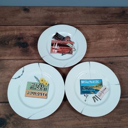 Royal Stafford Earthenware French Hotel Dinner Plates - Set Of 3