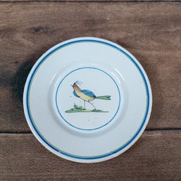 French Faience Ironstone Bowl With Bird Motif