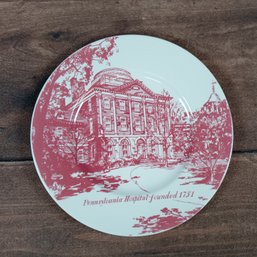 Decorative Plate Of Pennsylvania Hospital Founded In 1751