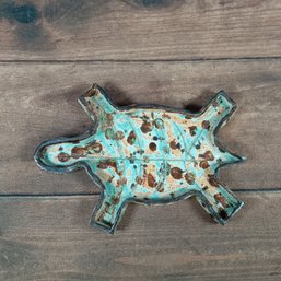 Original Turtle Sculpture Made From Clay Signed