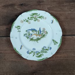 French Faience D'Art Regional Decor Moustiers KG France Plates