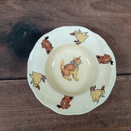 Ceramic Children's Bowl With Animal Decor