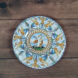 Italian Renaissance 19th Century Maiolica Plate