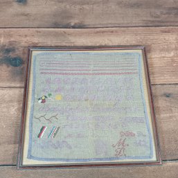 Framed Needlework Sampler