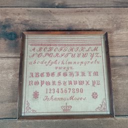 Alphabet Sampler Framed