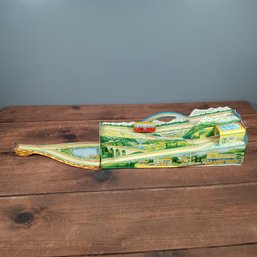 Vintage Technofix Alpine Express Station Tin Litho Toy Track- Missing Key