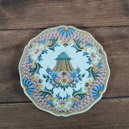 French Quimper Faience Plate 11'