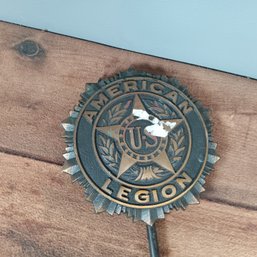 Bronze Craft Corp. AMERICAN LEGION FLAG HOLDER 6.75' US STAR W/ Stand