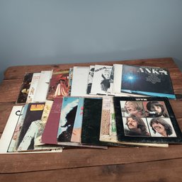 21 Mixed Vinyl Record Album Lot -Beatles - Bob Dylan -Elvis