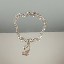 Sterling Silver Charm Bracelet With A Sterling Silver '2'