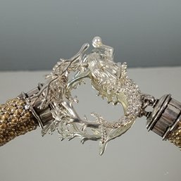 Silver And Gold Tone Necklace With A Mermaid Clasp