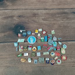Collection Of Military Pins And Badges