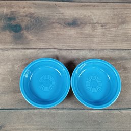 Pair Of Turquoise  Fiesta Ware Bowls