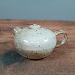 Hand Thrown Speckled Ceramic Teapot  With Lid
