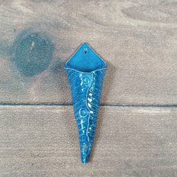 7'Blue Ceramic Wall Packet/Wall Planter