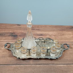 Silver Plate Decanter Set