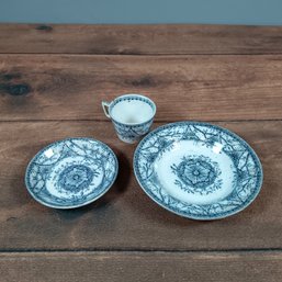 WH Grindley Ironstone Troy Pattern Plate Saucer And Tea Cup